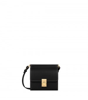 Polène Numéro Sept Crossbody 財布 黒 | JAPAN Z1T2Q