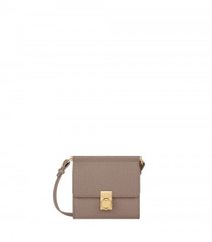 Polène Numéro Sept Crossbody 財布 グレー ブラウン | JAPAN X1N6Q