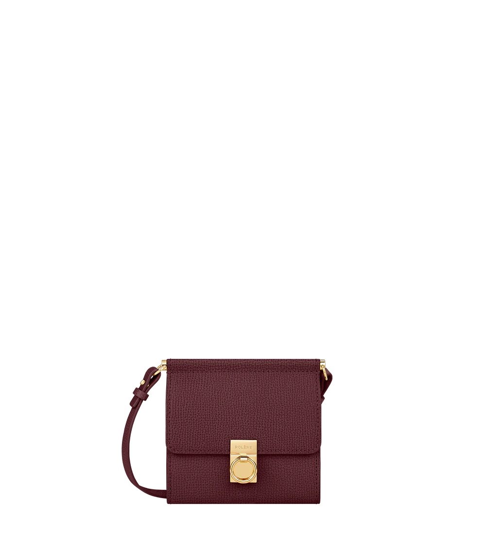 Polène Numéro Sept Crossbody 財布 ボルドー | JAPAN G2I0E